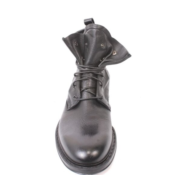 FABI 0665 Black Leather Lace-Up Ankle Boots main image 4